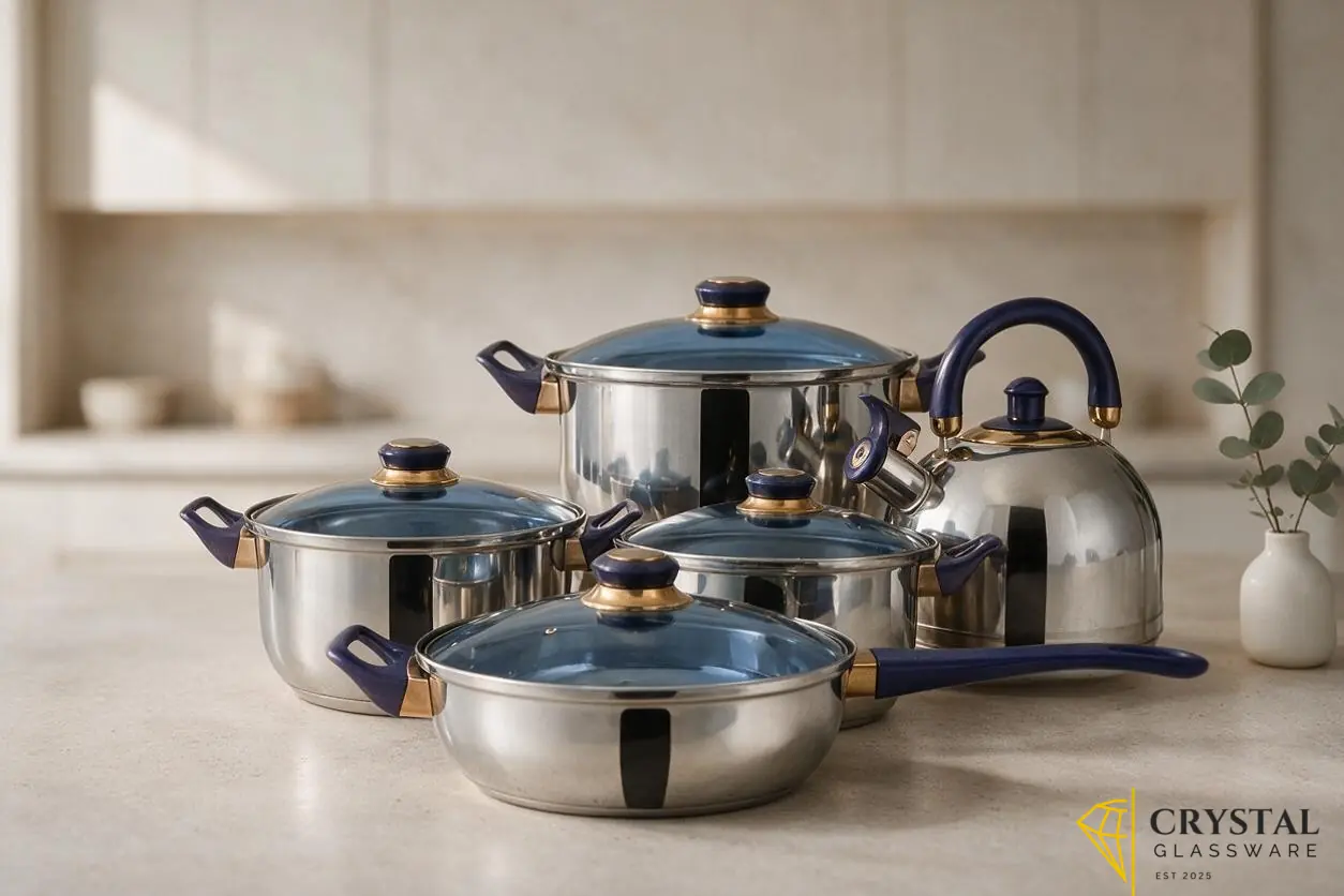 6-piece stainless steel cookware set